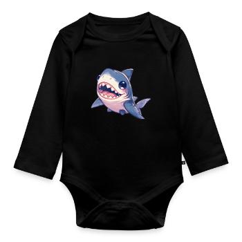 Great White Sharks Great White Shark - Organic Longsleeve Baby Bodysuit - black - Front
