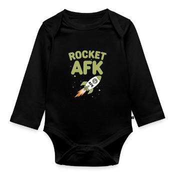 Space-themed players Cosmic Gaming Sci-fi - Organic Longsleeve Baby Bodysuit - black - Front