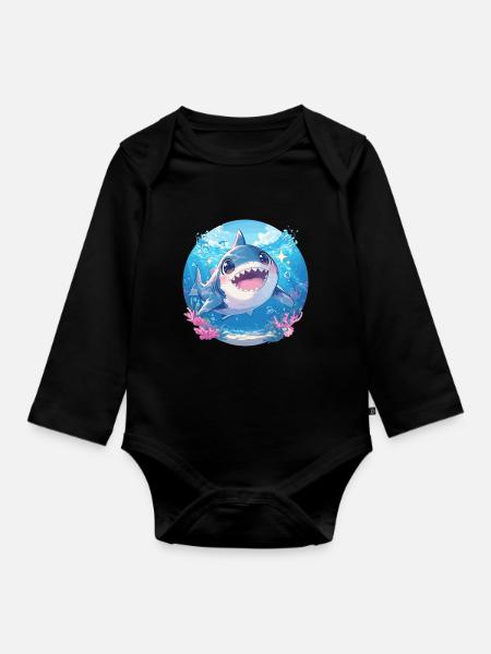 Haie Hai - Baby Bio-Langarm-Body - Schwarz