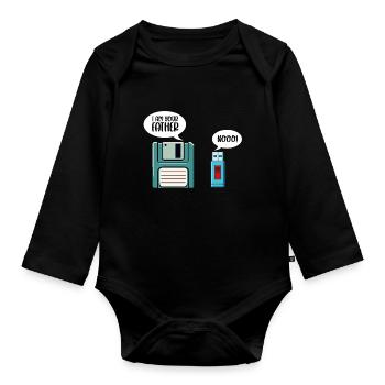 Programmeur, Codage informatique, Développeur de logiciels - Body Bébé bio manches longues - noir - Devant