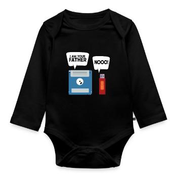 Programmeur, Codage informatique, Développeur de logiciels - Body Bébé bio manches longues - noir - Devant