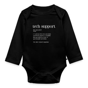 Programmeur, Codage informatique, Développeur de logiciels - Body Bébé bio manches longues - noir - Devant