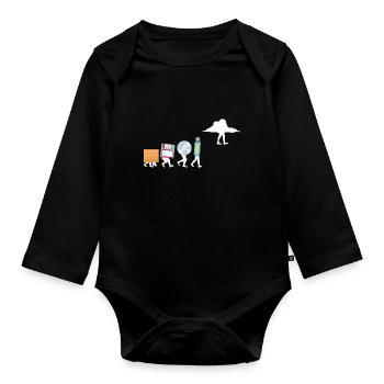 Programmeur, Codage informatique, Développeur de logiciels - Body Bébé bio manches longues - noir - Devant