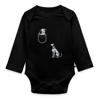 Dalmatiner Hunde Liebhaber Hundebesitzer - Baby Bio-Langarm-Body - Schwarz - Vorne