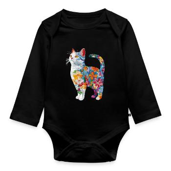 Britisch Kurzhaar - Baby Bio-Langarm-Body - Schwarz - Vorne