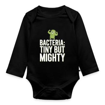 Microscope Enthusiast Lab Technician Science - Organic Longsleeve Baby Bodysuit - black - Front