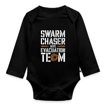 Bienenentfernungsspezialist Live Swarm Rescue - Baby Bio-Langarm-Body - Schwarz - Vorne