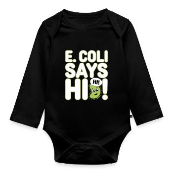 Microscope Enthusiast Lab Technician Science - Organic Longsleeve Baby Bodysuit - black - Front