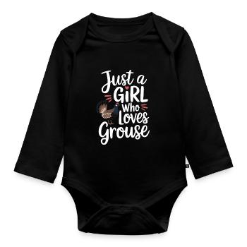 Auerhahn - Baby Bio-Langarm-Body - Schwarz - Vorne