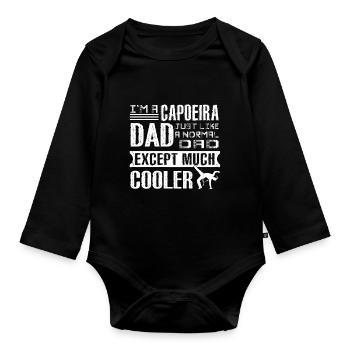 Cooler Capoeira Dad - Organic Longsleeve Baby Bodysuit - black - Front