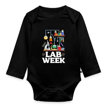Semaine de laboratoire Sciences médicales Scientifique de laboratoire médical - Body Bébé bio manches longues - noir - Devant