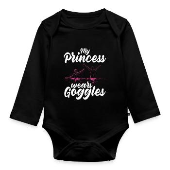 Synchronschwimmen Synchro Schwimmer - Baby Bio-Langarm-Body - Schwarz - Vorne