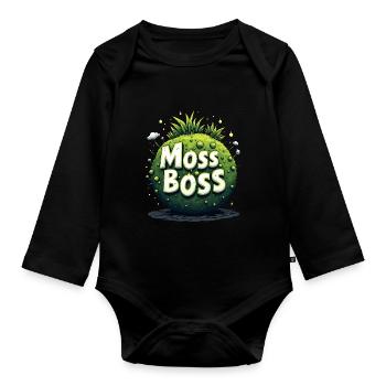 Kokedama Moss Ball Plantes Jardinage Japonais - Body Bébé bio manches longues - noir - Devant