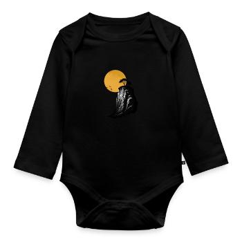 Einsamkeit an den Klippen - Baby Bio-Langarm-Body - Schwarz - Vorne
