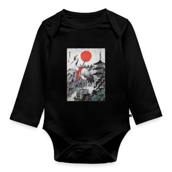 Samurai - Baby Bio-Langarm-Body - Schwarz - Vorne