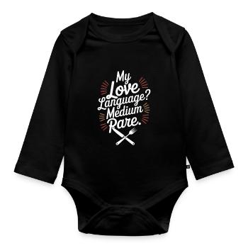 Diet on carnivore diet on the - Organic Longsleeve Baby Bodysuit - black - Front