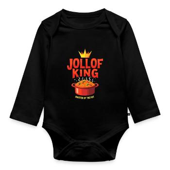 Riz Jollof Cuisine d’Afrique de l’Ouest Nigériane - Body Bébé bio manches longues - noir - Devant