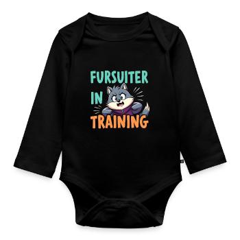 À la poursuite de Purry Fandom Costume Performance - Body Bébé bio manches longues - noir - Devant