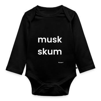 Musk Skum - Organic Longsleeve Baby Bodysuit - black - Front