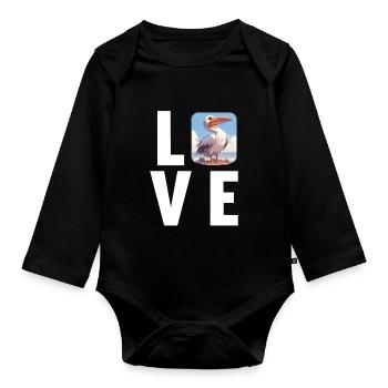 Pelikane Pelikan - Baby Bio-Langarm-Body - Schwarz - Vorne
