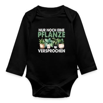 Gärtner Pflanzen Gartenarbeit Gartenbau - Baby Bio-Langarm-Body - Schwarz - Vorne