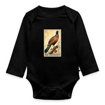 Pheasants Pheasant - Organic Longsleeve Baby Bodysuit - black - Front