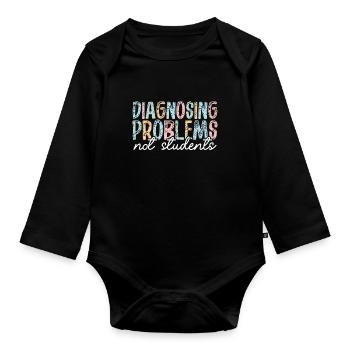 Psychologue scolaire Psychologie scolaire - Body Bébé bio manches longues - noir - Devant