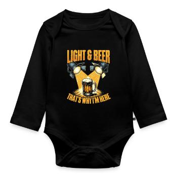 Lichttechniker Beleuchtungstechniker Lichttechnik - Baby Bio-Langarm-Body - Schwarz - Vorne