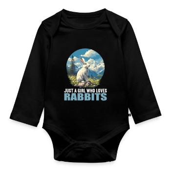 Bunny Bunny - Organic Longsleeve Baby Bodysuit - black - Front