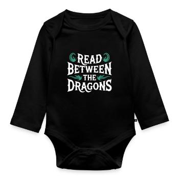 Fantasy Book Reader Magical Story Liebhaber - Baby Bio-Langarm-Body - Schwarz - Vorne