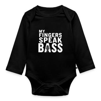 Basse, Guitariste, Musicien, Matériel, Funk, Rock, Jazz - Body Bébé bio manches longues - noir - Devant