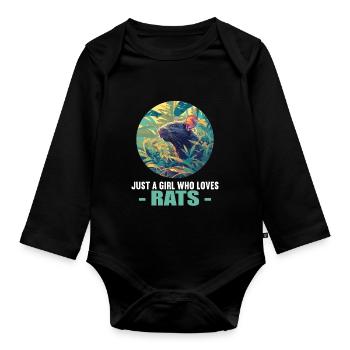 Ratten Ratte - Baby Bio-Langarm-Body - Schwarz - Vorne