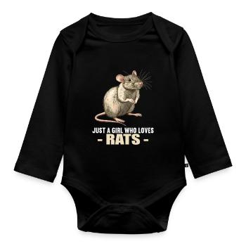 Ratten Ratte - Baby Bio-Langarm-Body - Schwarz - Vorne
