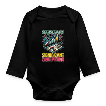 Statistician Statistically Significant Accountant - Organic Longsleeve Baby Bodysuit - black - Front