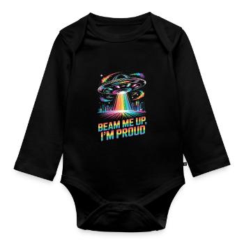 Cool Pride Month Design - Organic Longsleeve Baby Bodysuit - black - Front