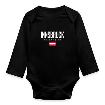 Innsbruck, Autriche - Body Bébé bio manches longues - noir - Devant