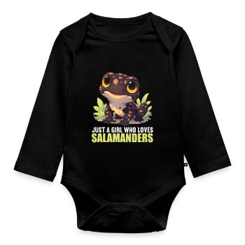 Salamanders Salamander - Organic Longsleeve Baby Bodysuit - black - Front