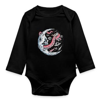 Bataille spatiale avec des tentacules extraterrestres - Body Bébé bio manches longues - noir - Devant
