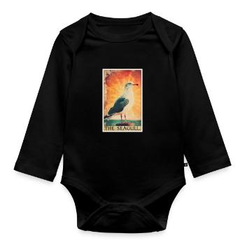 Seagulls Seagull - Organic Longsleeve Baby Bodysuit - black - Front