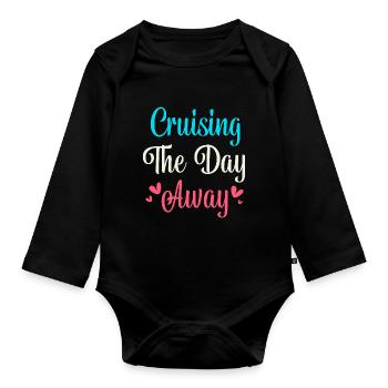 Cruise Cruise Ship - Organic Longsleeve Baby Bodysuit - black - Front