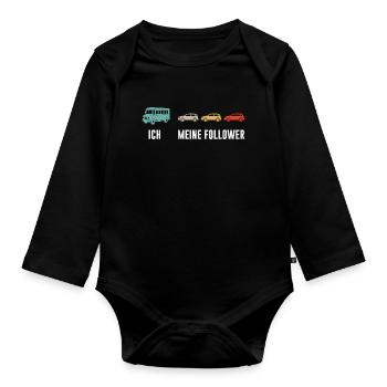 Busfahrer Und Meine Follower - Baby Bio-Langarm-Body - Schwarz - Vorne