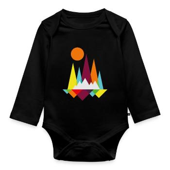 Ice Peaks - Organic Longsleeve Baby Bodysuit - black - Front