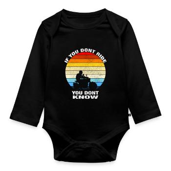 Si vous ne montez pas, vous ne saurez pas que Dirt Rider Moto - Body Bébé bio manches longues - noir - Devant