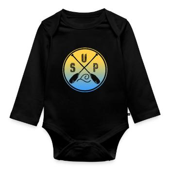 Stand Up Paddle - Body Bébé bio manches longues - noir - Devant
