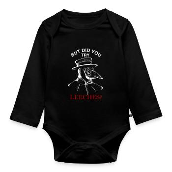Plague Doctor Plague Doctor Black Dead Leech - Organic Longsleeve Baby Bodysuit - black - Front