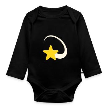 Stern Sternschnuppe Geschenkidee Cool - Baby Bio-Langarm-Body - Schwarz - Vorne
