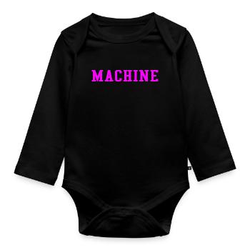 MACHINE (PINK) - Body Bébé bio manches longues - noir - Devant