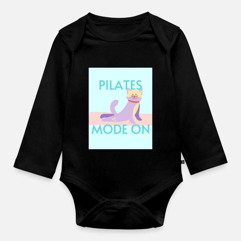 Pilates mode on - Body Bébé bio manches longues - noir
