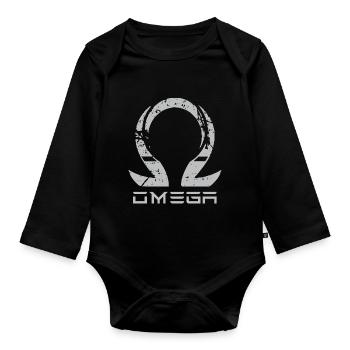 Omega - Baby Bio-Langarm-Body - Schwarz - Vorne