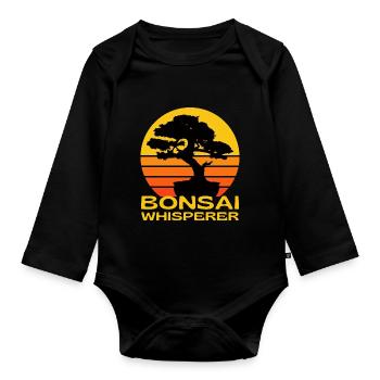Bonsai Whisperer - Body Bébé bio manches longues - noir - Devant